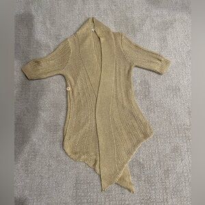 Moth Anthropologie Half Sleeve Gold Sweater
